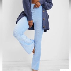 Aerie Groove Velour Pant - XS Light Blue